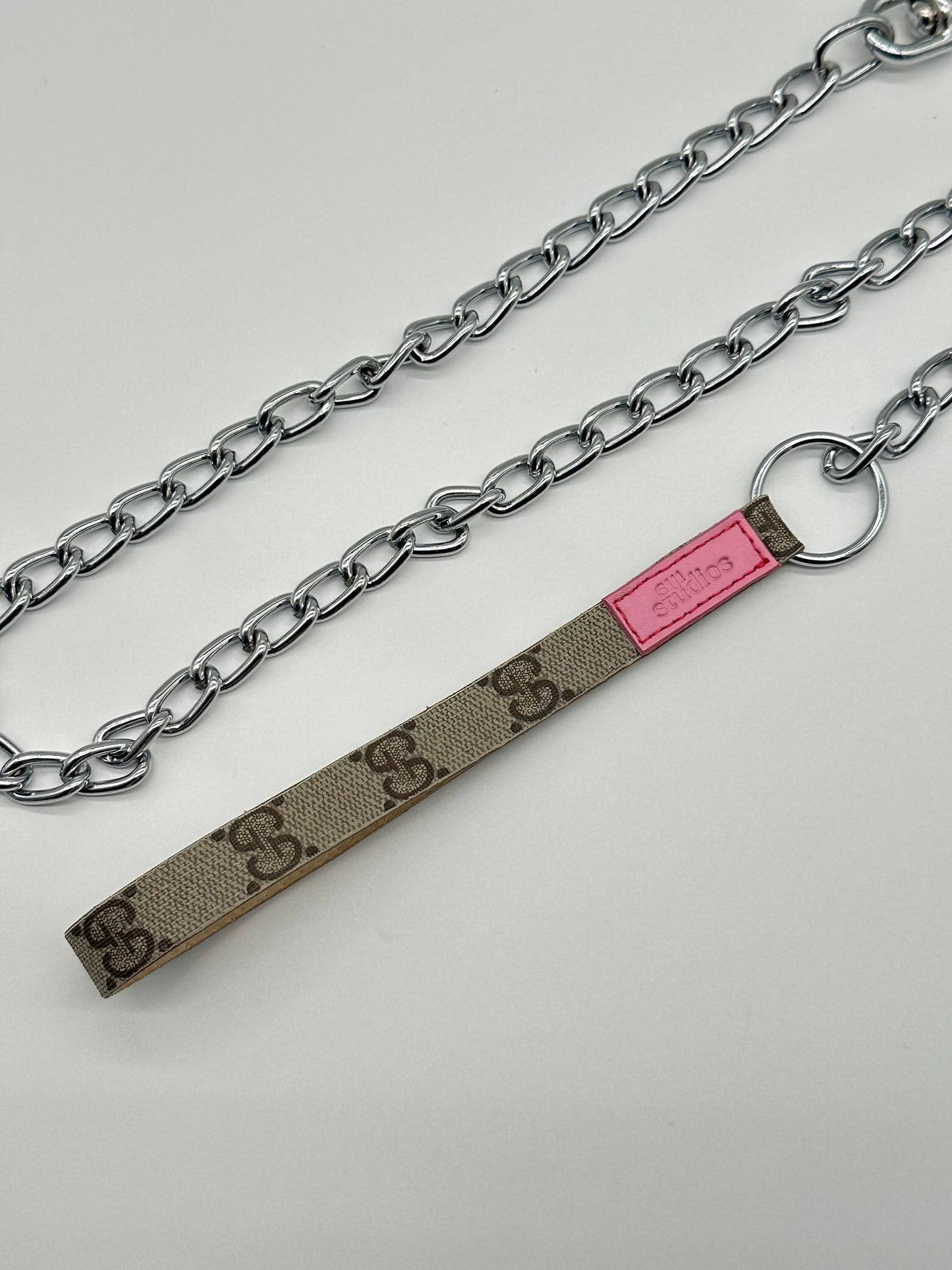 CHAIN DOG LEASH "GG"