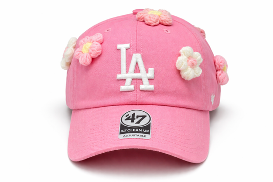47 "PINK NY FLOWERS" CAP (ADJUSTABLE)